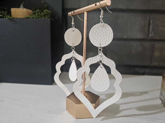 Moroccan White Earrings